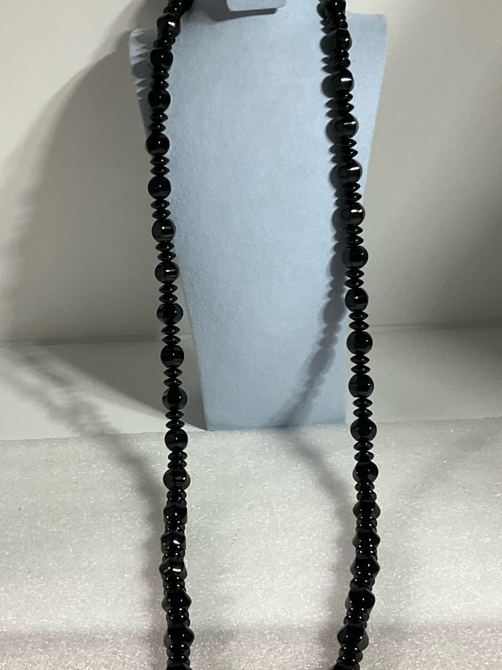 Natural Gemstones (Black Onyx or Obsidian) Necklace